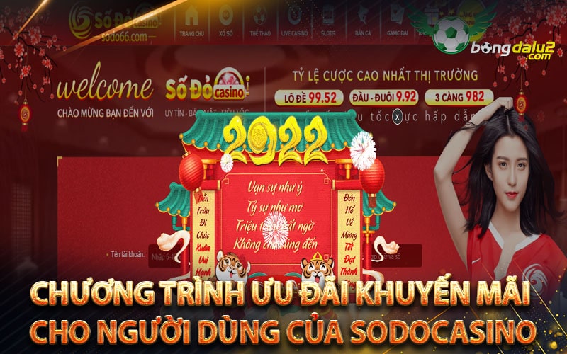 Chương trình ưu đãi khuyến mãi cho người dùng của Sodocasino