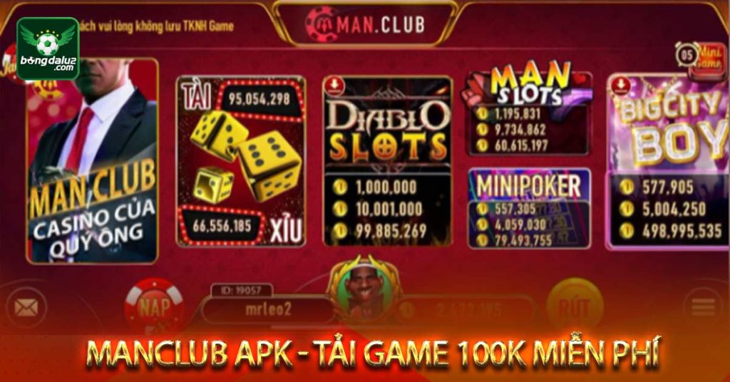 Thông tin cổng game bài Manclub apk