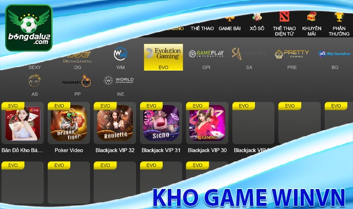 Kho game cá cược đẳng cấp của nhà cái winvn 