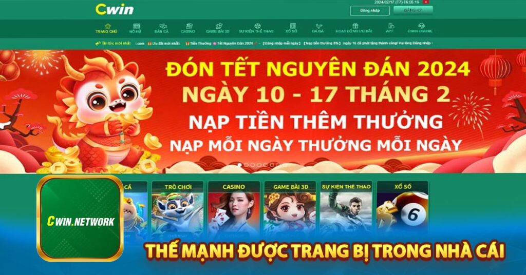 Thế mạnh được trang bị trong nhà cái